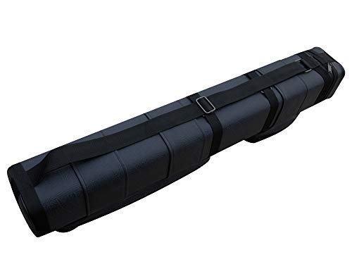 J&J New Champion Leather 3X6 Hard Pool Cue Case For 3 Butts 6 Shafts-Free Bonus Gift (B-0425 Black, 32) #TOP2