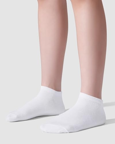 KEREDA 15 Pairs Kids Ankle Socks Boys Girls Half Cushion Low Cut Athletic Socks2