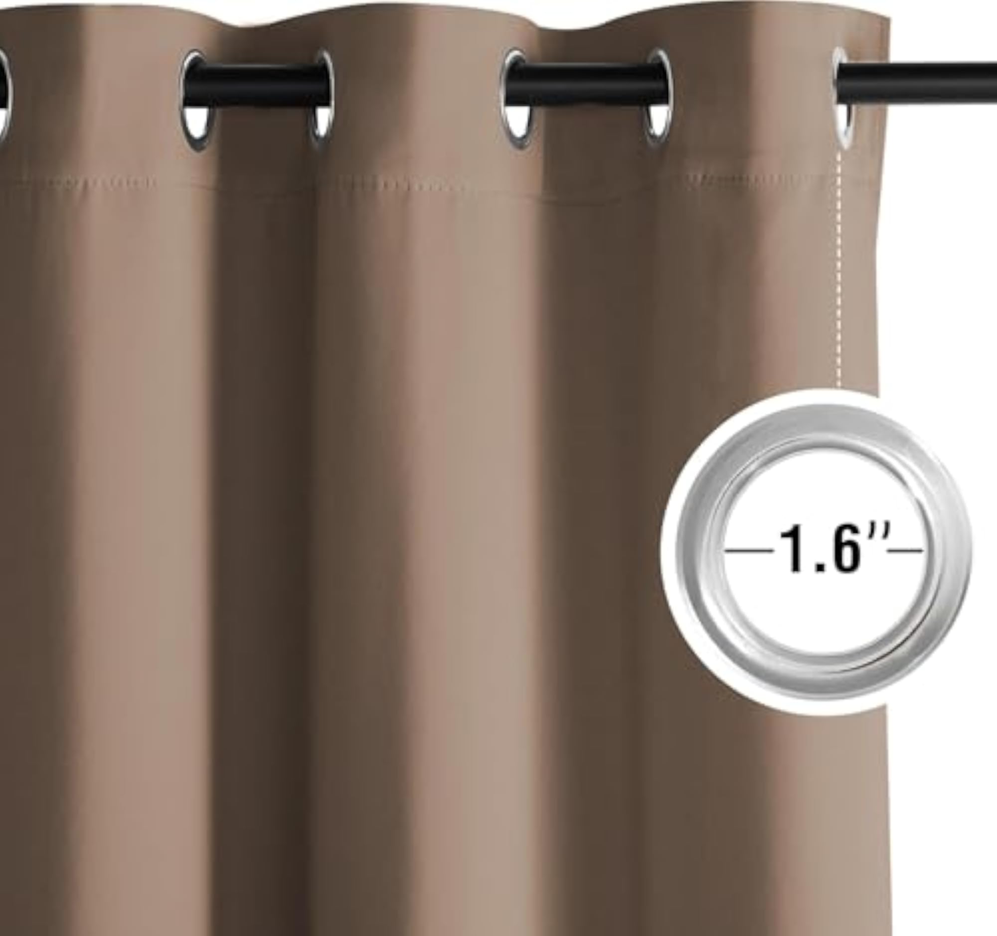 Blackout Solid Curtains for Long Door, Premium Polyester Fabric, 85% Blackout