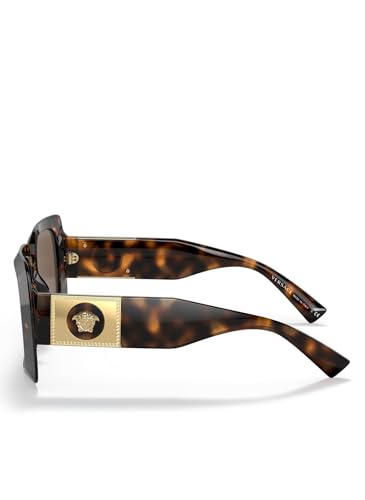 Versace VE 4405 108/73 Havana Plastic Rectangle Sunglasses Brown Lens - image 4