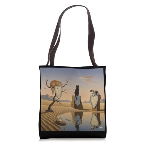 The Persistence of Cats – Surreal Dalí Inspired Parody Art Tote Bag