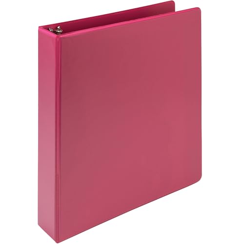 Image of Samsill Plant-Based 1.5 Inch Durable Round Ring, View Binder, Eco-Friendly, USDA Certified Biobased, Single, Bright Pink