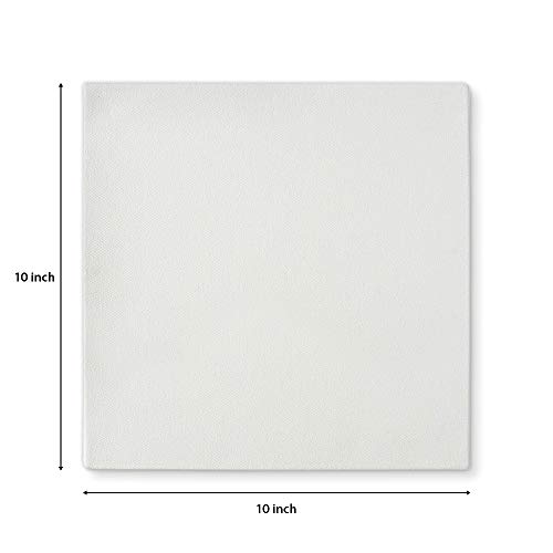 Image of Medium Grain Artist Stretched Canvas - All Sizes (10 inchx10 inch (Pack of 4))