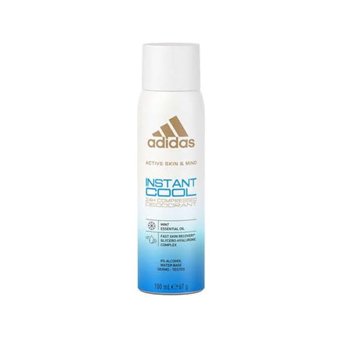 Image of Coty Liquid Adidas Instant Cool 24H Compressed Deodorant For Men - Fresh Fragrance - 100 Ml
