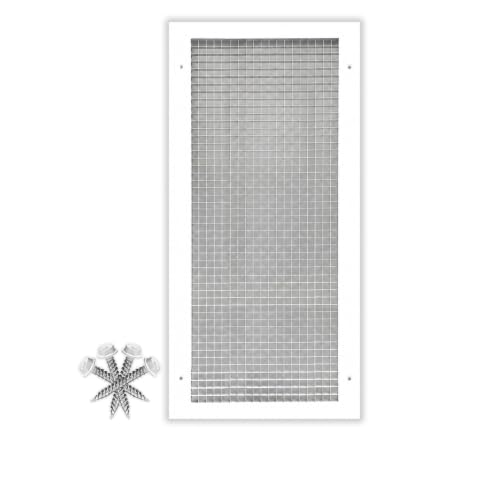 Image of HVAC Premium 8'' x 22'' or 22'' x 8'' Cube Core Eggcrate Return Air Grille - Aluminum Rust Proof - HVAC Vent Duct Cover - White [Outer Dimensions: 9.75 x 23.75]