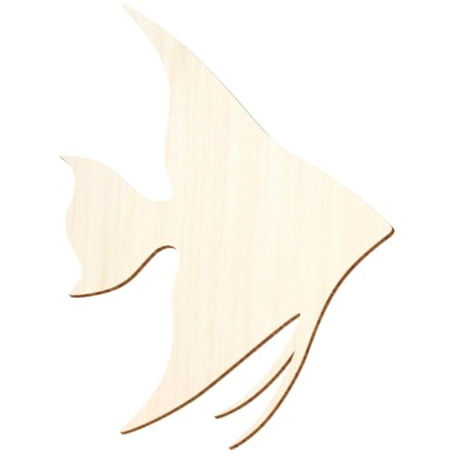 Pez emperador de madera, pez de ángel, 3-50 cm de altura, decoración para manualidades, tamaño: 28 cm, paquete con 100 unidades