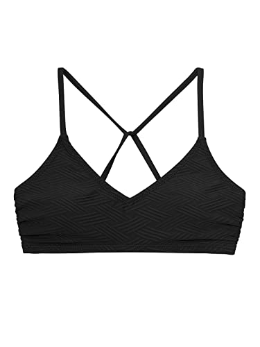 CUPSHE Bikini Top for Women Bathing Suit Criss Cross Self Tie Spaghetti Straps V Neck4