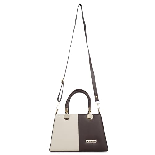 Image of Gold Rose Women's Elegant Color Block Handbag - Stylish Top Handle Purse for Office, Party & Daily Use | Premium Structured Ladies Hand Bag