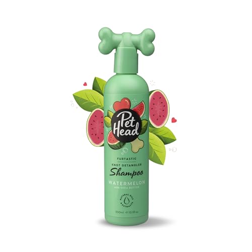 Pet Head Furtastic Shampoing pour Chien | Parfum Pastèque | Démêler les nœuds | Idéal pour les boucles et les manteaux longs et emmêlés | Nettoie en profondeur | Formule Douce pour Chiots | 300ml