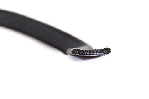 IDC Color & Gray gumierte Leine, 20 mm x 1 m ohne Schlaufe, Schwarz-Grau