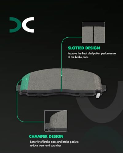 Image of SCITOO D2187-9422 Disc Brake Pads Sets Front Metal Brake Pads w /Hardware