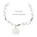 Zkbszn Elegant Shell Pearls Handchain Four Clovers Bracelet Adjustable Length Wristchain Fashionable and Stylish Ornament