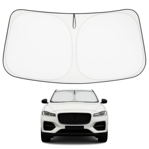 Image of Proadsy 2026 Upgrade Front Windshield Sun Shade Foldable Sunshade Protector Custom Fit for Jaguar F-Pace 2016-2025 F Pace SUV Accessories