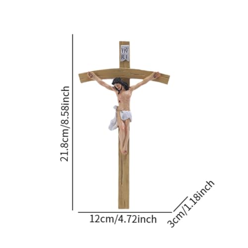Crucifijo Jesús hecho a mano regalo religioso de mesa católica para familias 3