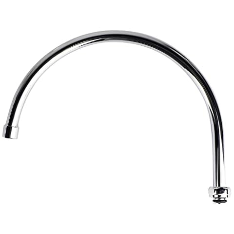 COOLWEST 12" Gooseneck Spout 2.2GPM Swivel Nozzle Replacement Kit for Commercial Kitchen Sink Faucet Swing Spouts Chrome Finish Cover