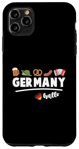 ドイツ 国旗 ビール プレッツェル ソーセージ ハート Germany スマホケース iPhone 11 Pro Max 用