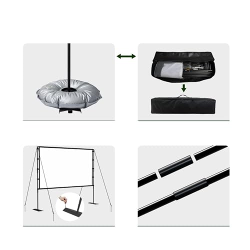 Pantalla de proyector plegable para exterior 100" 16:9 miniatura 4