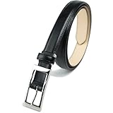 ニッポンデハンドメイド ベルト メンズ レディース ビジネスベルト スタンダード 日本製 本革 レザー ベルト専門店ベルトラボ BLBB0163 (デザイン4：Stylish Slim ブラック)