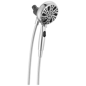 Delta Faucet 6-Setting SureDock Magnetic Shower Head with Handheld Spray, Chrome Shower Head with Hose, Round Shower Head, Showerheads & Handheld Showers, MagnaTite Docking, Chrome 75609
