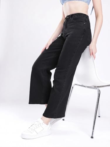Image of Women's High Waist Denim Jeans | Straight, Relaxed, Wide Leg & Baggy Fit | High Rise Loose Oversized Denim Pants for Women | Comfortable Casual Everyday Wear | Oversized Woman baggys
