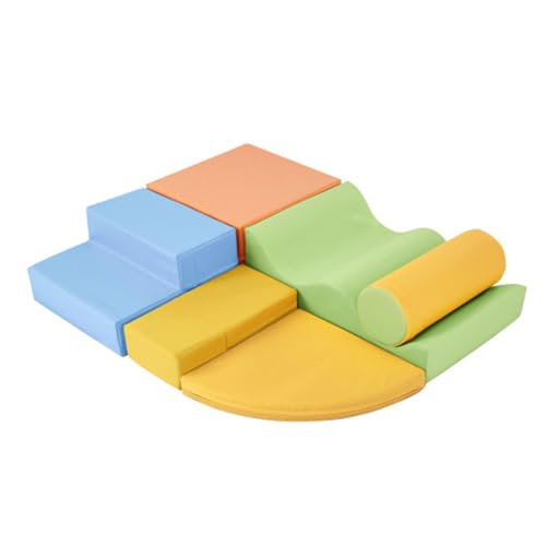 Colorful Soft Climbing Foam Toy Set 6 in 1, Climbing Building Blocks, Soft Play Equipment, Kids Climbing Playground, Kids Crawling and Climbing Indoor Activity Play Structure