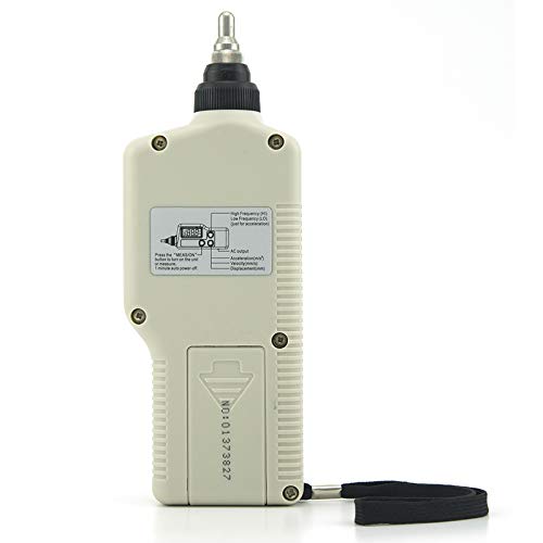 MeterTo AR63A Vibration Meter, Piezoelectric Ceramic Accelerometer (shear-type), 0.1~199.9m/s2, 0.1~199.9m/s, 0.001~1.999mm
