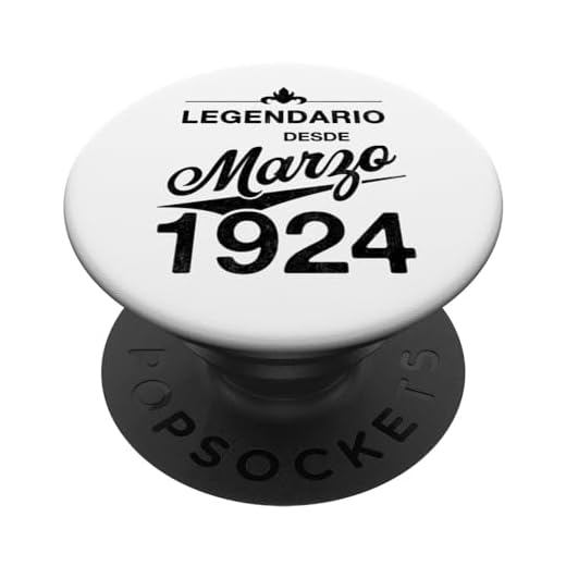 100 cumpleaños Nacido en Marzo de 1924 Vintage 100 años PopSockets PopGrip Intercambiable