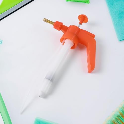 Image of MeeTo 1 Liter Handheld Pressure Water Sprayer Bottle with Trigger Pump, Durable Brass Nozzle, Multipurpose Manual Sprinkler for Gardening, Cleaning, Household Use, Multi Color (PC 1)