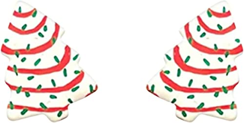 2023 New Christmas Tree Stud Earrings, Acrylic Stud Earrings with Card Christmas Theme Earrings