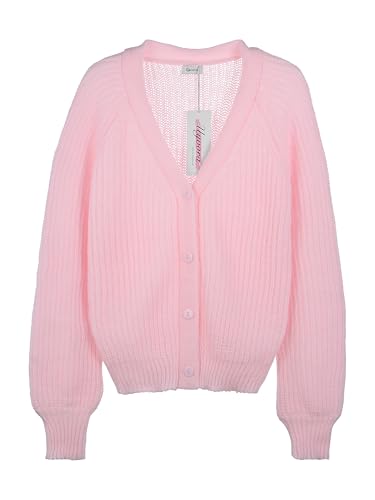 Cardigan Sweaters for Women 2025 Loose Long Sleeve V Neck Lightweight Button Down Open Front Cable Knit Sweater Top3