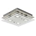 B.K.Licht - Lámpara plafón LED de forma cuadrada con 4 focos y de cristal para interiores con diseño elegante y discreto de luz blanca cálida, 3W y 250 lúmenes, 3000K, color níquel mate
