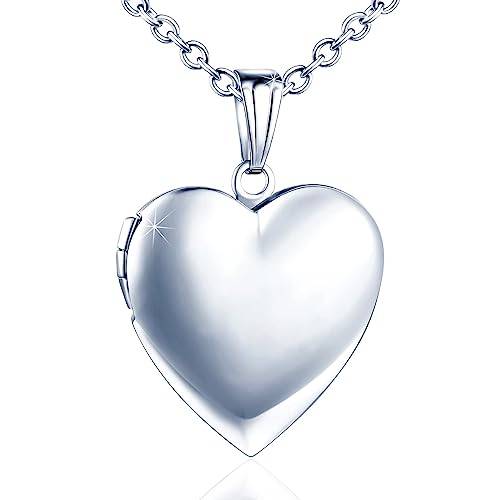 Collar con colgante de amistad en forma de corazón con imagen, cadena de fotos, collar de joyería de regalo personalizado para niñas y niños, cadena con amuleto de foto para abrir colgante de memoria