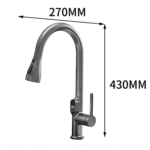 Robinet d'évier de cuisine avec pulvérisateur pull down 3 modes - 6