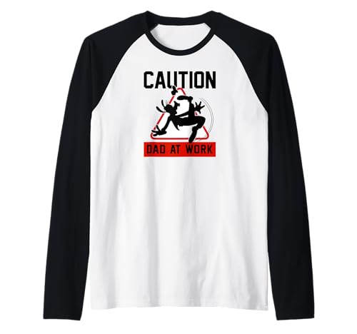 T-shirt baseball Goofy Caution Dad Raglan aux emmanchures souples
