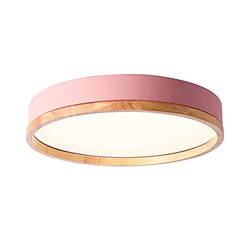 Plafonnier créatif à LED HJLJKG en bois coloré ultra fin et économe en énergie