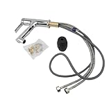 lyrlody Wasserhahn Bad ausziehbar mit Brause, Eeinhebelmischer Waschbecken Armatur mit 3 Wasserauslassmodi Warm Kalt Mischbatterie, Waschtischmischer Bad Waschbecken und Küche (BLACK)