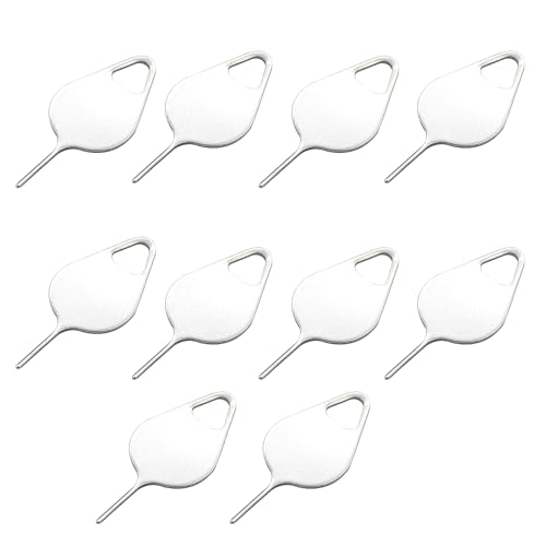 10Pack Universal Sim SD Card Tray Opening Removal Tool Sim Card Eject Pin Sim Card Tool Compatible with Most Phone Models, Pads, Smartphone Devices