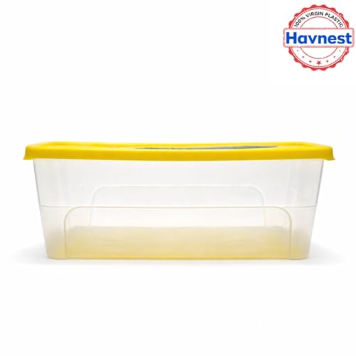 Image of Clear Storage Box (Pack of 2, Large) | 100% Virgin Plastic | Transparent, Stackable Organiser for Jewelry, Beads, Sewing,Medicines & More | Portable Design(Red /Blue /Yellow)