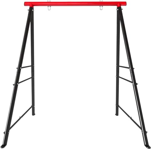 CIPACHO Outdoor Swing Stand for Kids,Baby Swing Frame,880 Lbs Heavy-Duty Metal A-Frame Swing Set, Backyard Swing for Indoor Outdoor,Swing NOT Included (Red#1)