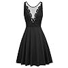 GRACE-KARIN-Women-Sleeveless-Lace-Patchwork-Deep-V-Neck-A-Line-Flared-Party-Dress GRACE KARIN Women Lace Patchwork High Waist Slim Fit A-Line Flare Party Dress L Black