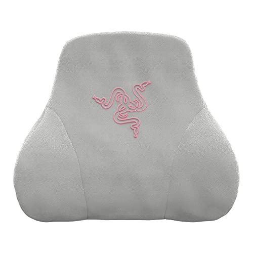 Razer Head Cushion Neck & Head Support for Gaming Chairs: Ergonomically Designed - Memory Foam Padding - Wrapped in Plush Pink Velvet - Quartz