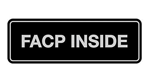 Signalisation de securite incendie interieure FACP noir argent moyen