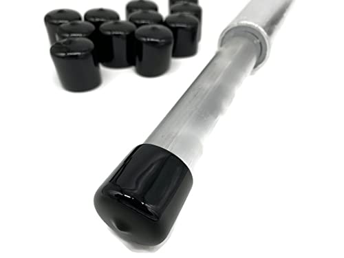 Image of 1 inch (25.4 mm) Inch Rubber Hole Plugs and Inserts, Flexible Pipe Post, Round Black Vinyl End Caps for Metal Tubing, Fence Post, Glide Protection from Furniture (20)