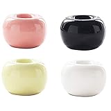 HanYan Ceramics Toothbrush Holders Tooth Brush Stands 4 Pcs (4 Colour)
