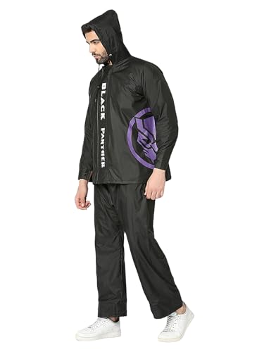 Citizen Black Panther Reversible Raincoat for Men with Waterproof...