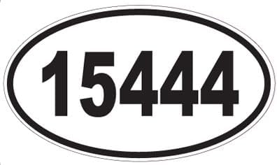 Number 15444 Oval Sticker
