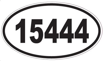 Number 15444 Oval Sticker