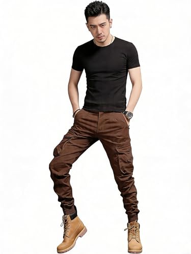 Image of Lymio Cargo for Men | Cotton Cargo Pant | Drawstring Waist Pant (Also Available in Plus Sizes)(09-12)