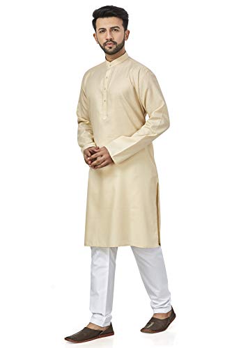 Image of BE ACTIVE Linen Blend Solid Pattern Trendy Comfortable Stylish Full Sleeve Kurta Men's Ethnic Wear
