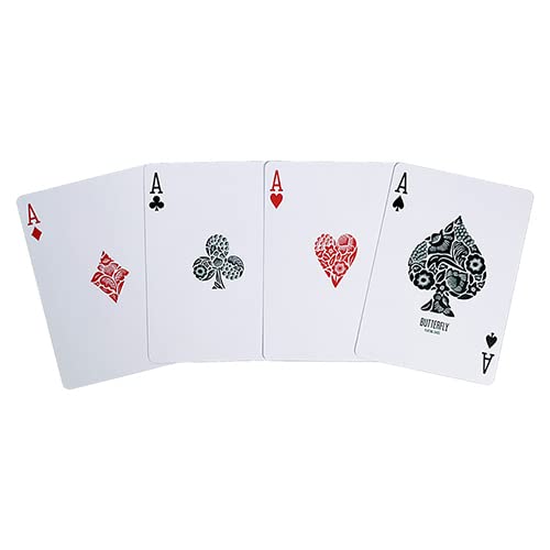 SOLOMAGIA Mazzo di Carte Butterfly Playing Cards Marked (Red) 3rd Edition by Ondrej Psenicka